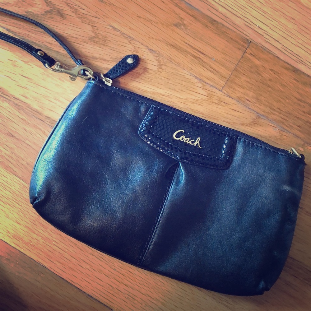 Black Coach Clutch, Shoulder, Wristlet Bag